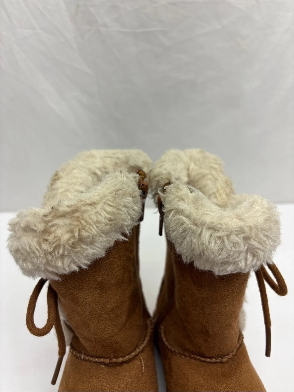 Falls creek Kids Faux-Suede Winter Boots with Plush Cuff, SZ 5 baby, box 73